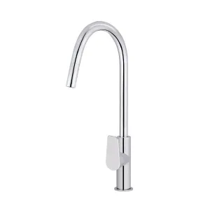 Meir Paddle Round Pull Out Kitchen Sink Mixer Tap Chrome